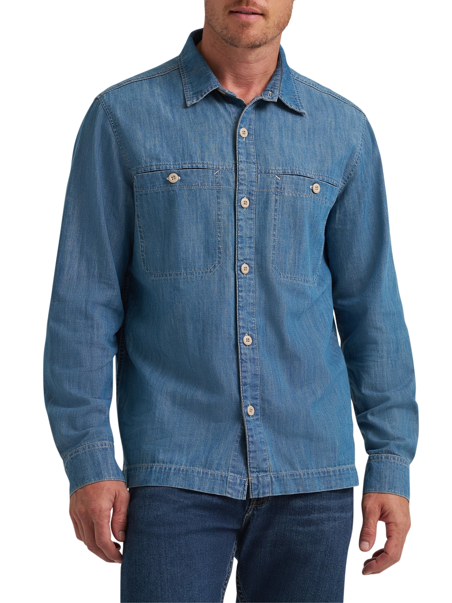 Wrangler® Men's Utility Streetwear Long Sleeve Shirt, Sizes S- 3XL