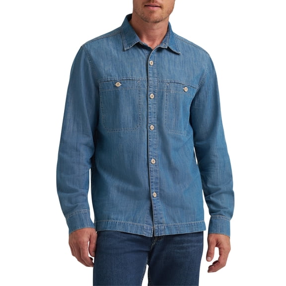 Wrangler® Men's Utility Streetwear Long Sleeve Shirt, Sizes S- 3XL