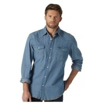Wrangler Men s Cowboy Cut Firm Finish Long Sleeve Work Shirt