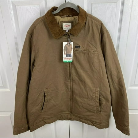 Wrangler Man's Canavas Work Jacket, Brown, Size XL