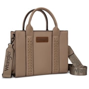 Wrangler Medium Tote Bag for Women Designer Satchel Handbags Top-handle Purses with Strap, Natural-Khaki deal from Walmart