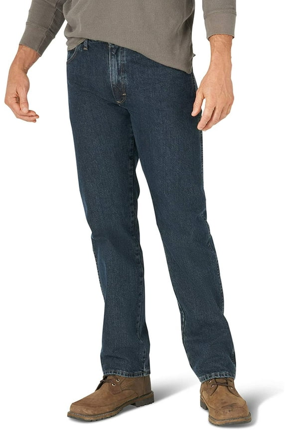Men Jeans 46X30 Classic Regular Fit Straight Stretch