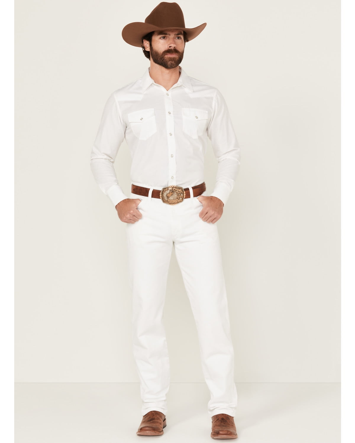 Wrangler Men's 13Mwz Cowboy Cut Original Fit Denim Jeans White 38W