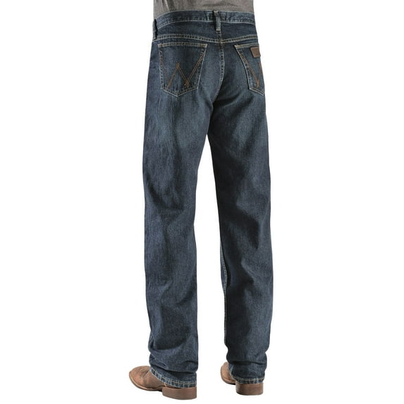 Wrangler Men's 20X Jeans Competition Relaxed Fit Big And Tall Dark Blue 34W x 38L US
