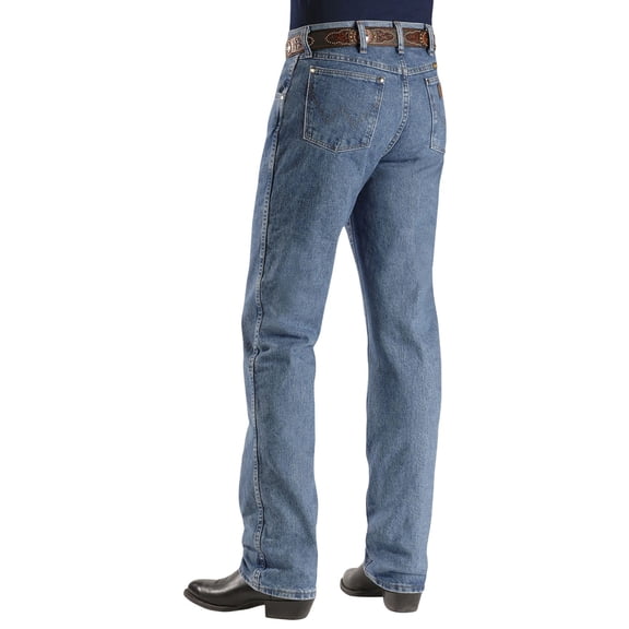 Wrangler Men's 47Mwz Premium Performance Cowboy Cut Regular Fit Prewashed Jeans Stonewash 38W x 36L US