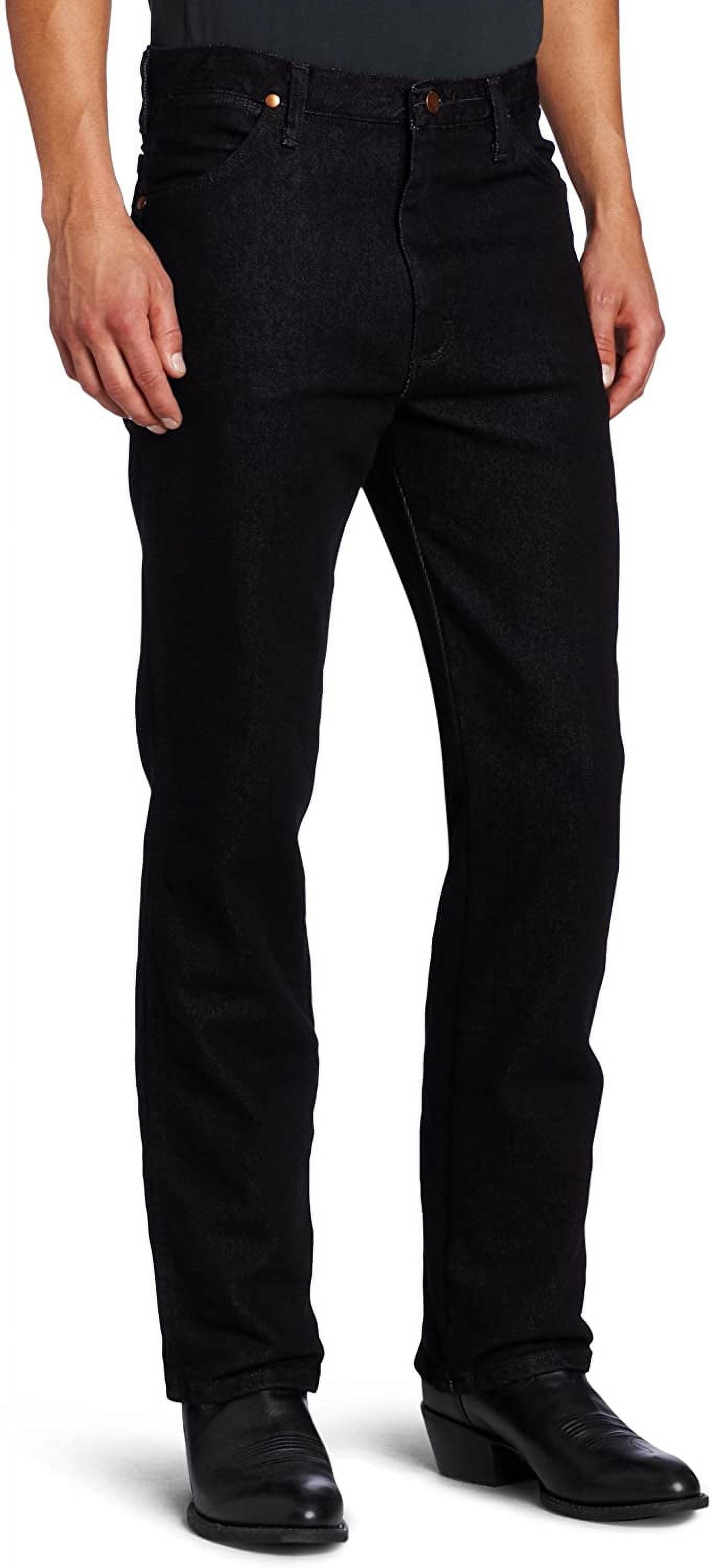 Black Western Jeans Wrangler Men's Cowboy Cut Slim Stretch
