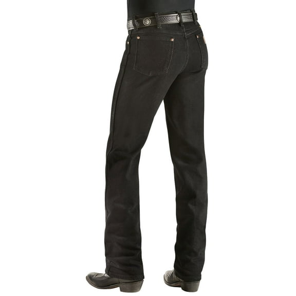 Wrangler Men's 938 Cowboy Cut Slim Stretch Straight Jeans Black 32W x 32L  US