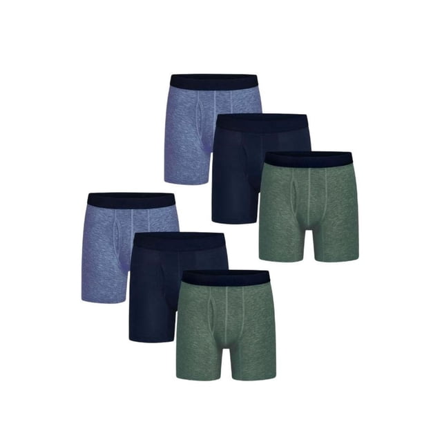 Wrangler Men's Active Stretch Boxer Brief Set, Underwear for Men, 3XL, 6 Pack