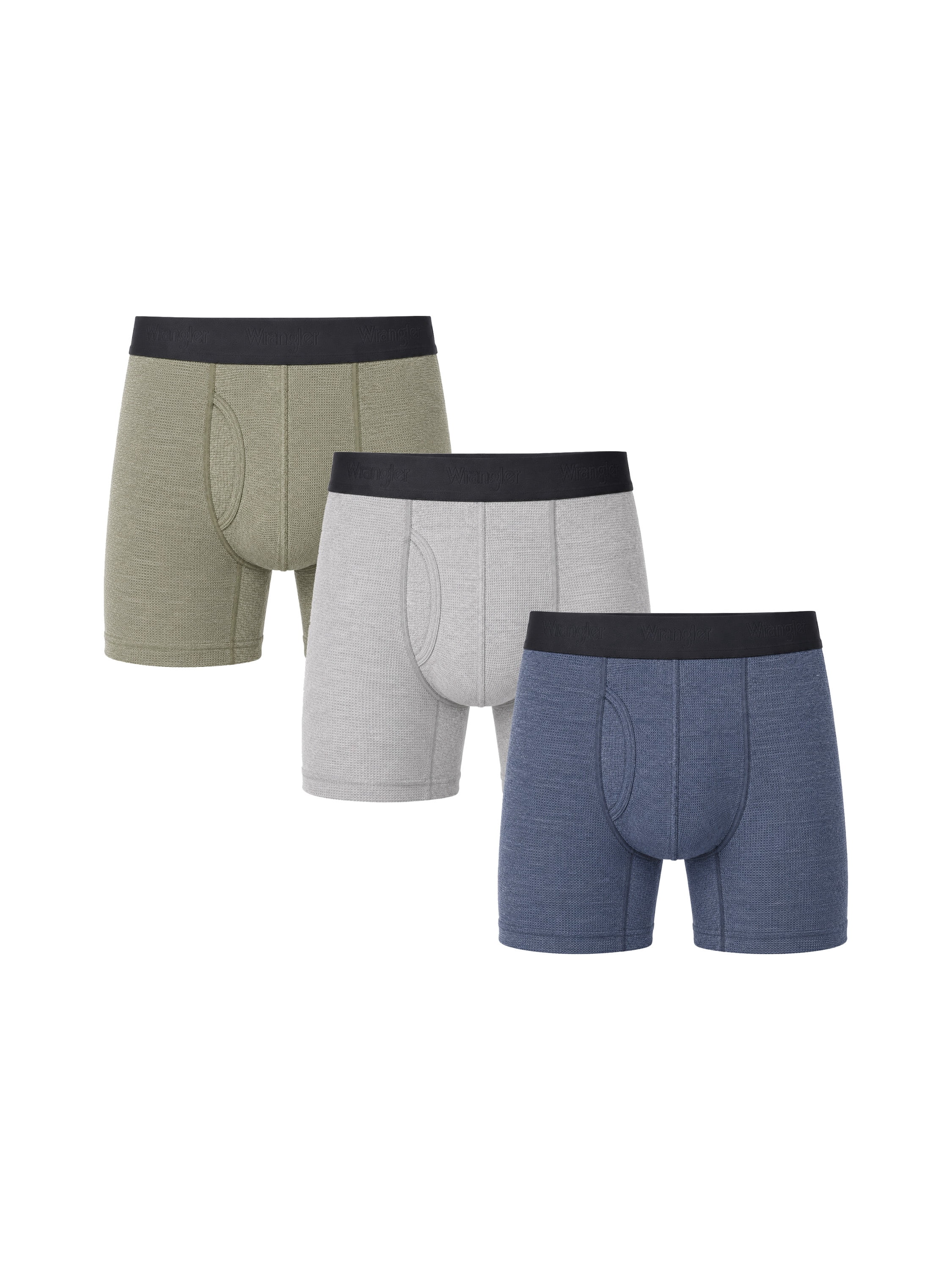 Wrangler Men's Air Flex Mesh 6" Boxer Brief, 6 Pack