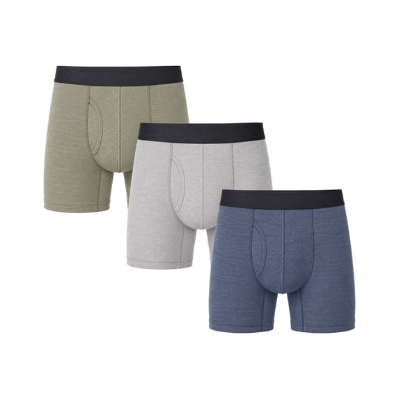 Wrangler Men's Air Flex Mesh 6" Boxer Brief, 6 Pack