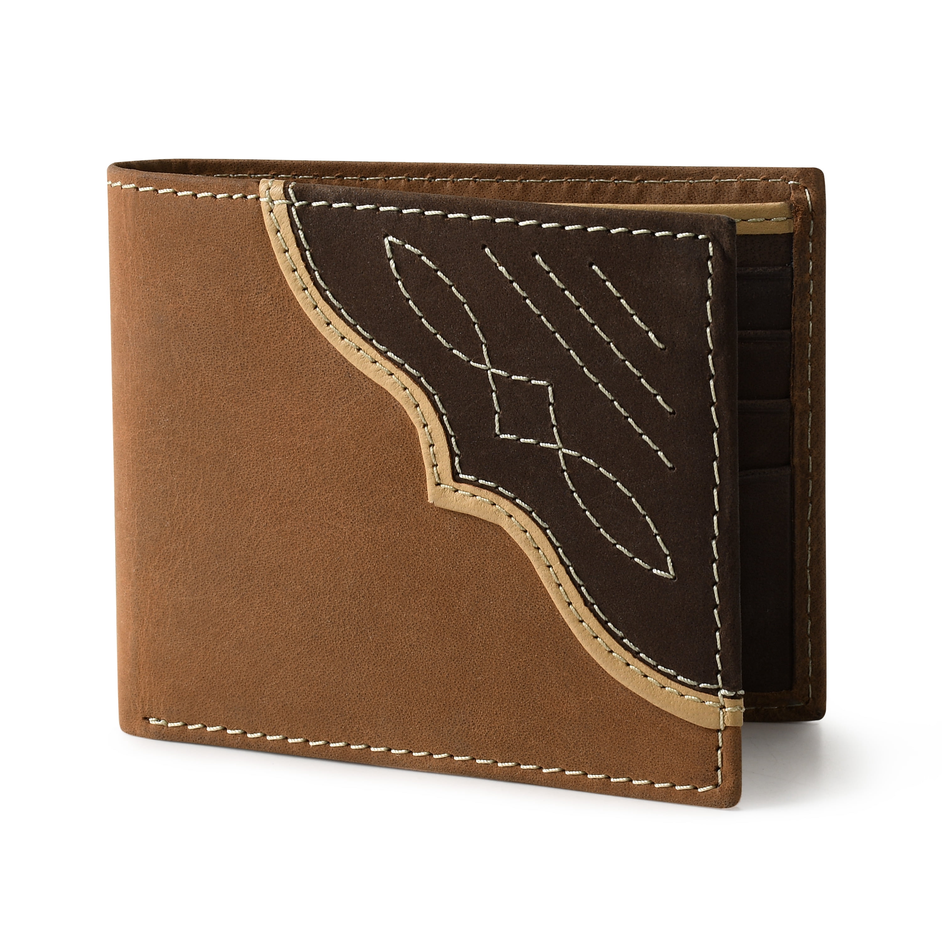 Men's Bifold Wallet with Flip-Out ID Window, Genuine Leather, RFID Blocking, Fathers Day Gifts