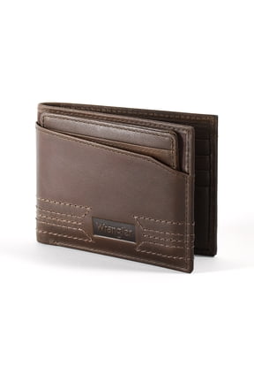 Men's Bifold Wallet with Removable, Independent Card Slot ID Window, Genuine Leather, RFID Blocking, Gift Box Packaging, Father's Day Gifts for Dad, Brown