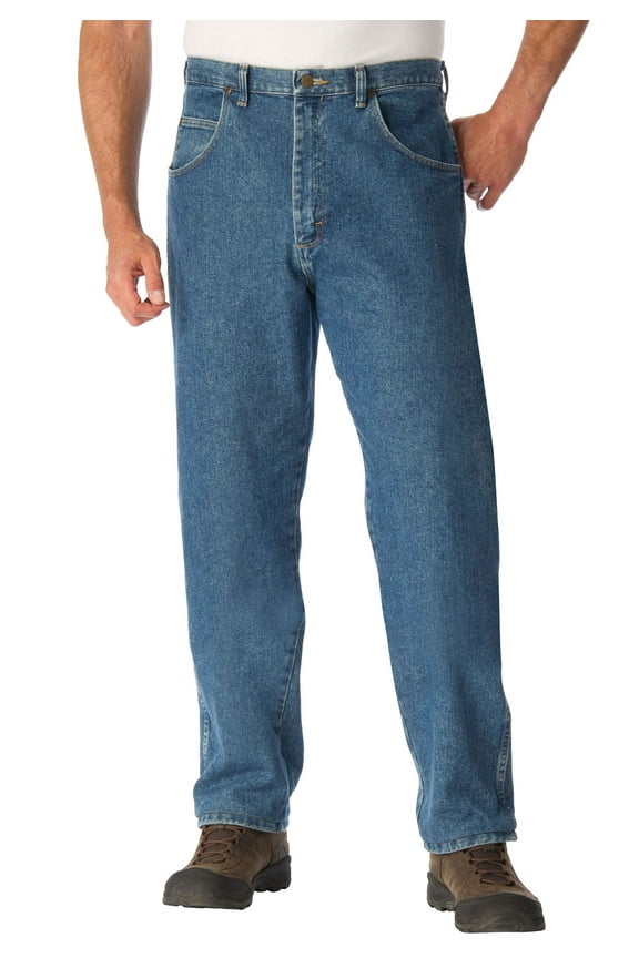 Men's Big & Tall Relaxed Fit Classic Jeans - Tall - 44 38, Antique Indigo Blue