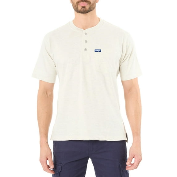 Wrangler Men's Big and Tall Button Henley T-Shirts , Big Size's up to 6XL and Tall Size's up to 5XT