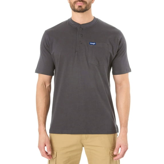 Wrangler Men's Big and Tall Button Henley T-Shirts , Big Size's up to 6XL and Tall Size's up to 5XT