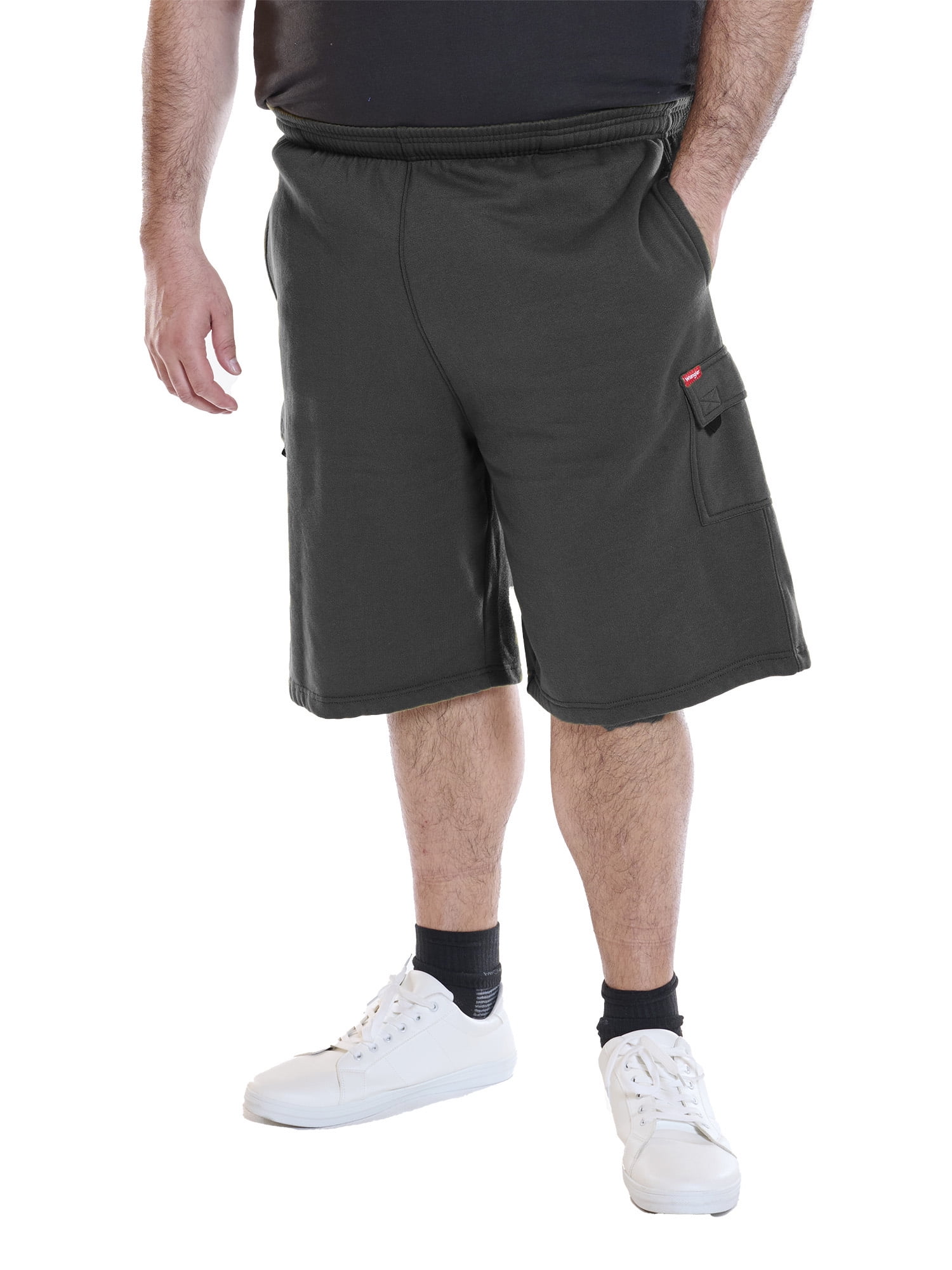 Wrangler Men’s Big and Tall Cargo Fleece Shorts, 10” Inseam, Sizes 1XL-6XL