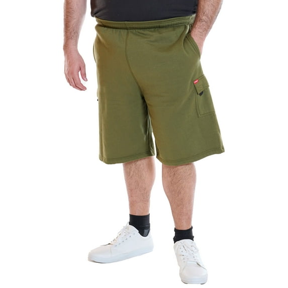 Wrangler Men’s Big and Tall Cargo Fleece Shorts, 10” Inseam, Sizes 1XL-6XL