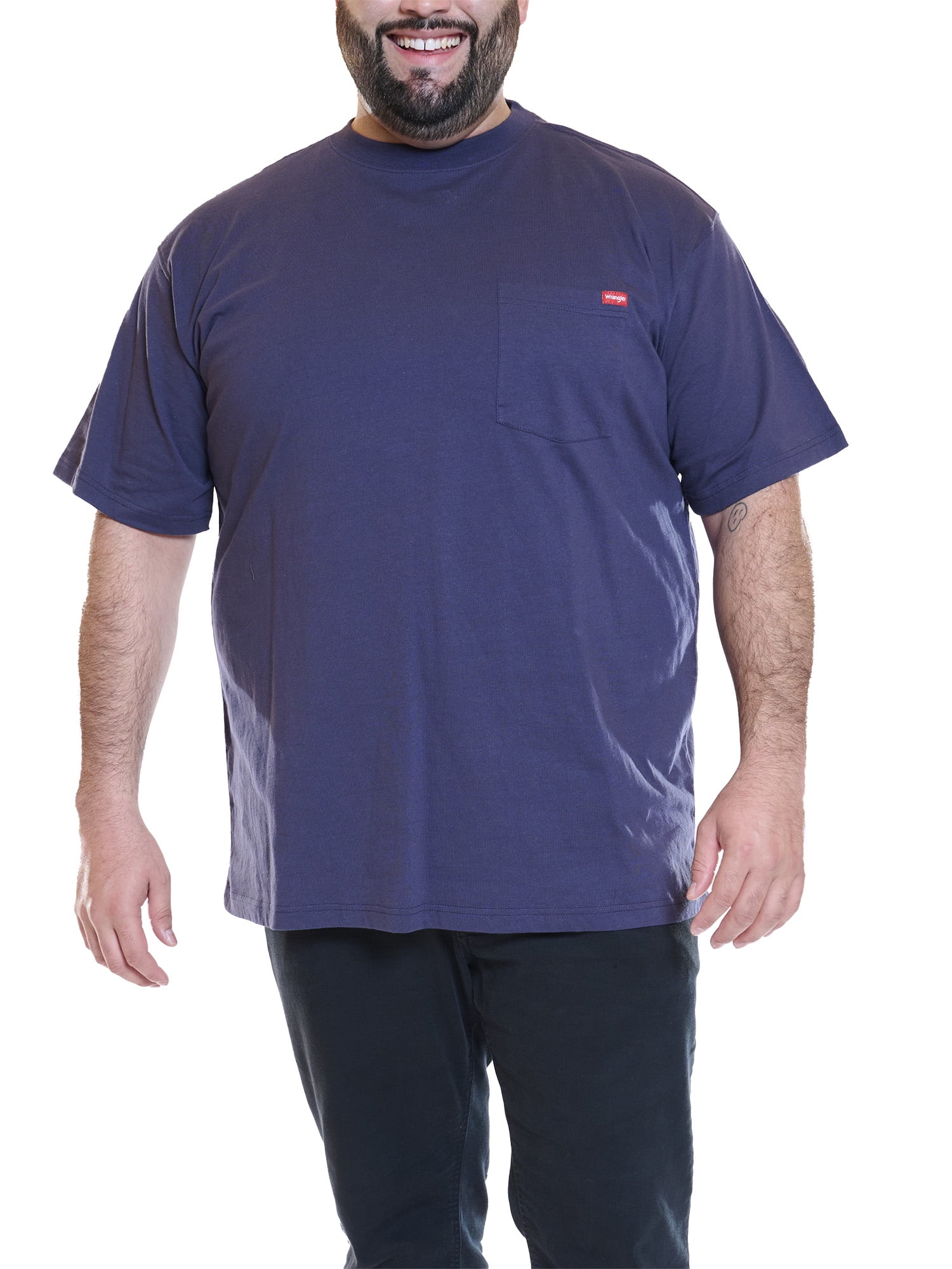 Wrangler Men's Big and Tall Cotton Pocket T-Shirt, Sizes 1XL-6XL ...