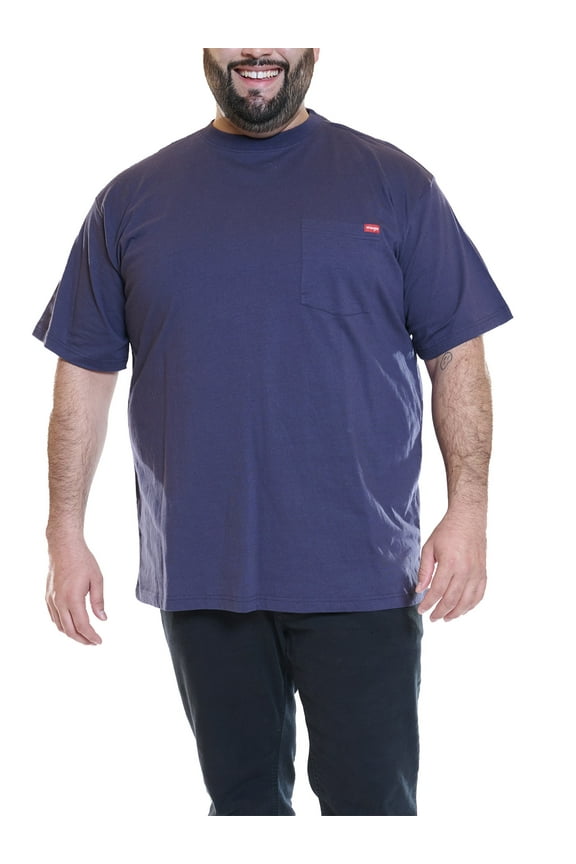 Men’s Big and Tall Cotton Pocket T-Shirt, Sizes 1XL-6XL