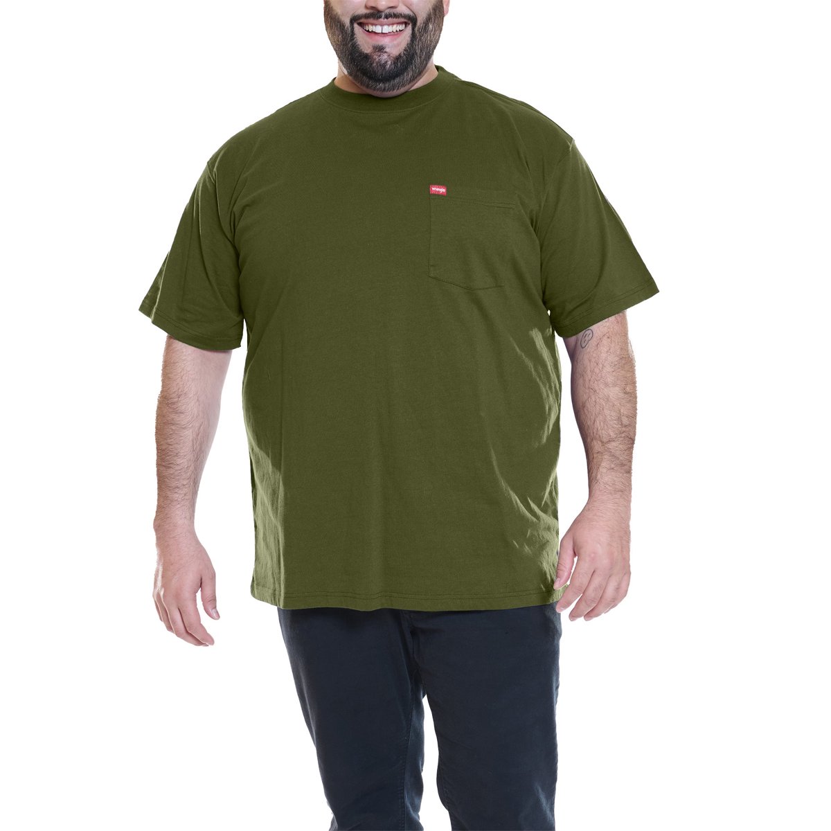 Men’s Big and Tall Cotton Pocket T-Shirt, Sizes 1XL-6XL