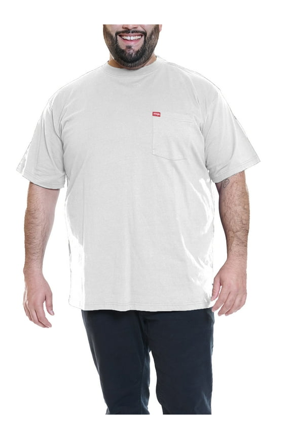 Men’s Big and Tall Cotton Pocket T-Shirt, Sizes 1XL-6XL