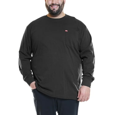 Wrangler Men’s Big and Tall Cotton Pocket Tee with Long Sleeves, Sizes 1XL-6XL