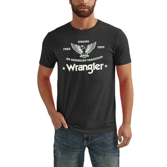 Wrangler Men's Big and Tall Graphic Logo T-Shirt ,Big Size Up to 6X and Tall Size Up to 4XT