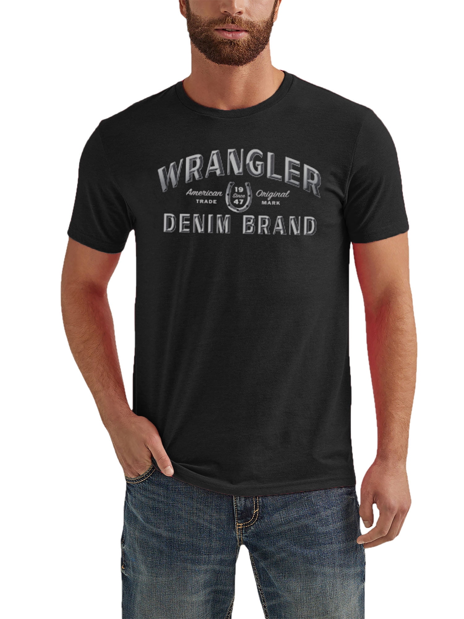 Wrangler Men's Big and Tall Graphic Logo T-Shirt ,Big Size Up to 6X and Tall Size Up to 4XT