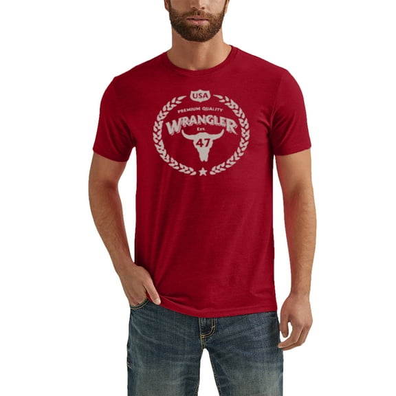 Wrangler Men's Big and Tall Graphic T-Shirt, Big Size up to 6XL and Tall Size up to 5XT