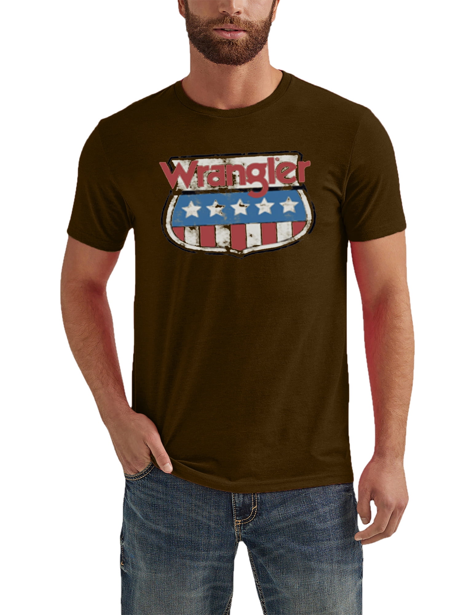 Wrangler Men's Big and Tall Graphic T-Shirt, Big Size up to 6XL and Tall Size up to 5XT
