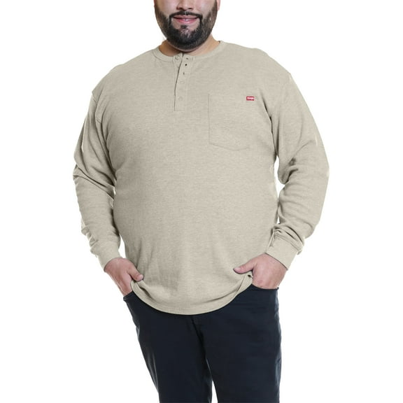 Wrangler Men's Big and Tall Long Sleeve Thermal Pocket T-Shirt ,Big size up to 6XL and Tall Size up to 5XT