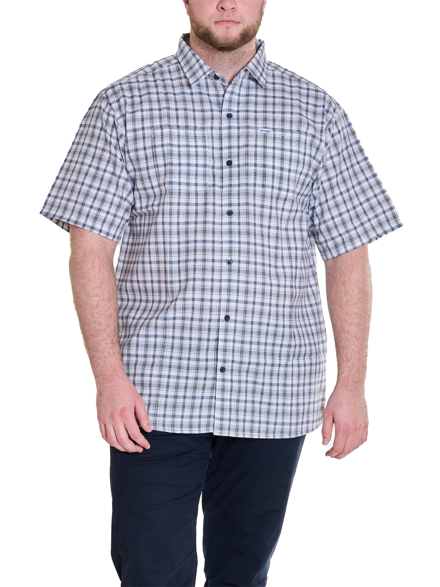 Wrangler Men's Big and Tall Plaid Shirts ,Big size up to 6XL and Tall size up to 5XT