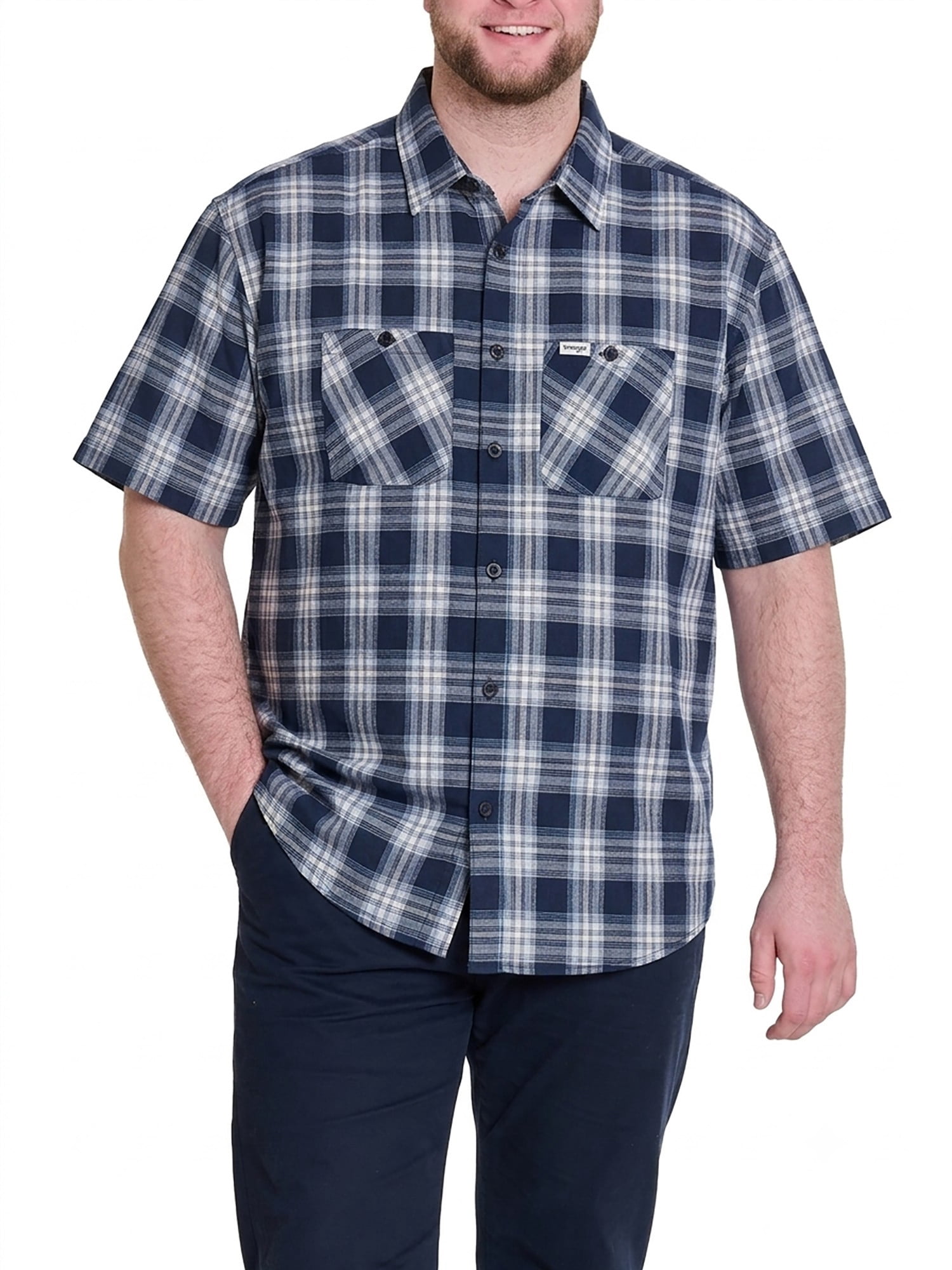 Wrangler Men's Big and Tall Plaid Shirts ,Big size up to 6XL and Tall size up to 5XT