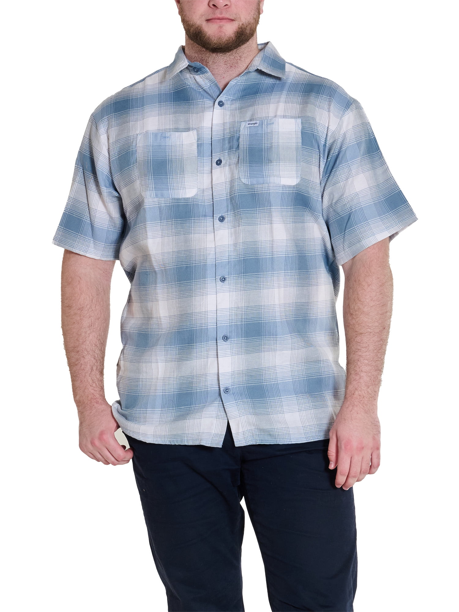 Wrangler Men's Big and Tall Plaid Shirts ,Big size up to 6XL and Tall size up to 5XT