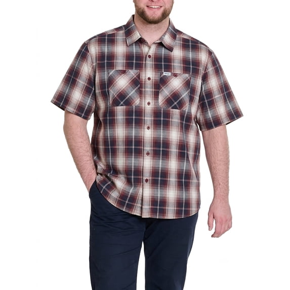 Wrangler Men's Big and Tall Plaid Shirts ,Big size up to 6XL and Tall size up to 5XT