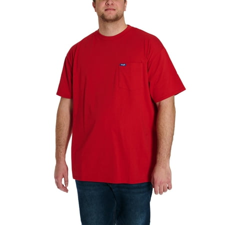 Wrangler Men's Big and Tall Pocket Tee ,Big size up to 6XL and Tall size up to 5XT