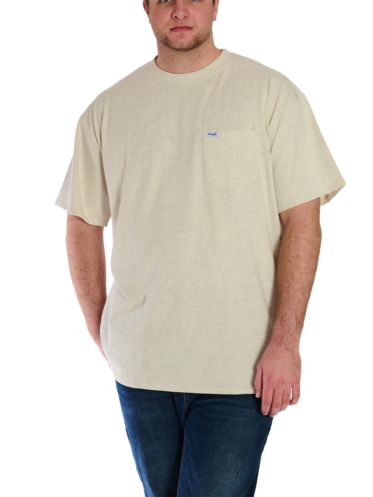 Wrangler Men's Big and Tall Pocket Tee ,Big size up to 6XL and Tall size up to 5XT