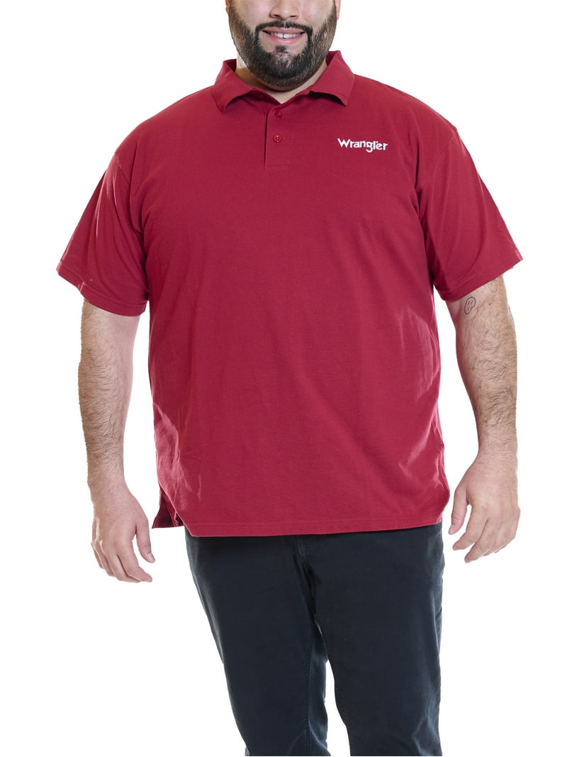 Wrangler Men's Big and Tall Short Sleeve Polo Shirt ,Big sizes up