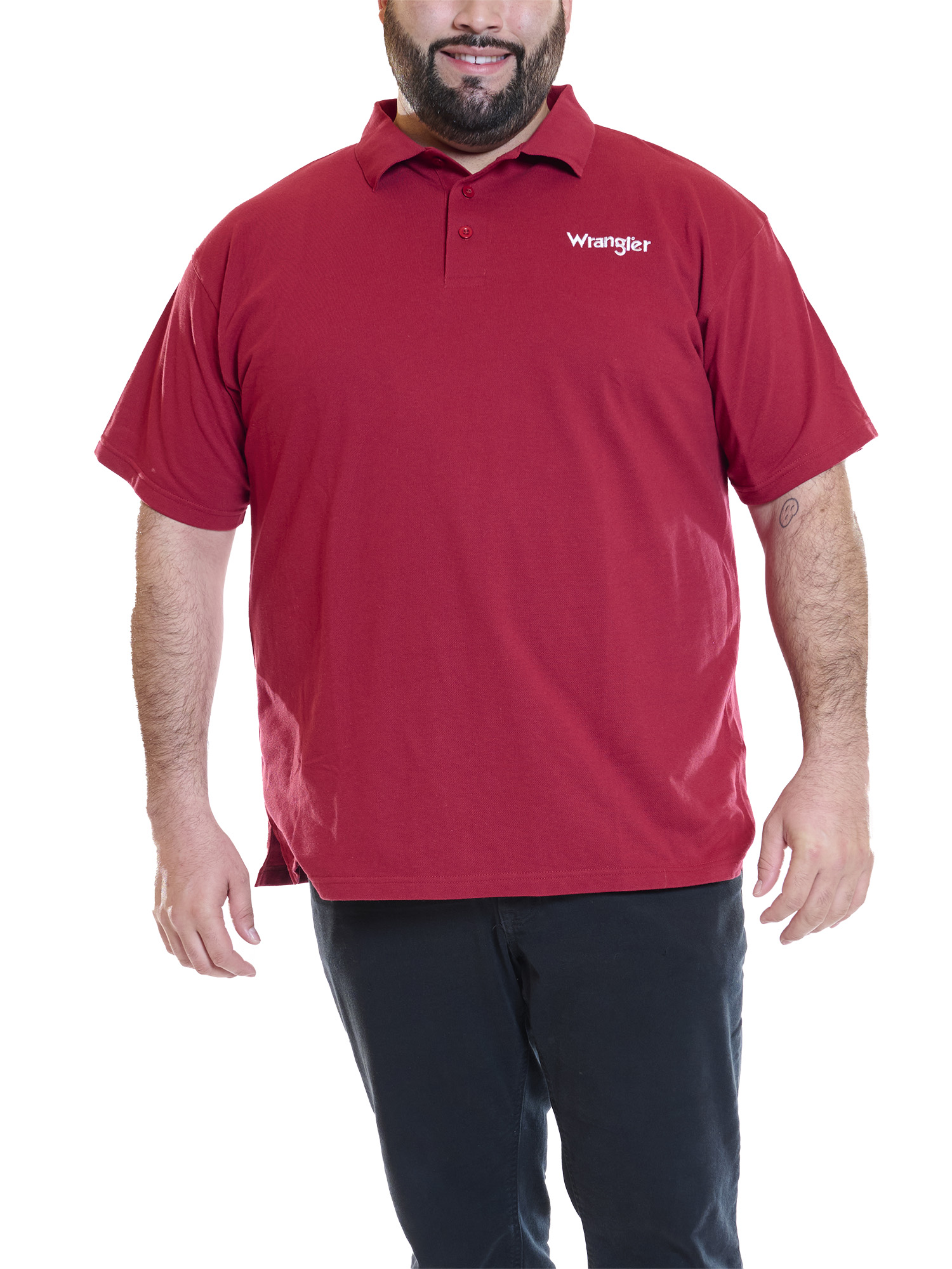 Wrangler Men's Big and Tall Short Sleeve Polo Shirt ,Big sizes up to