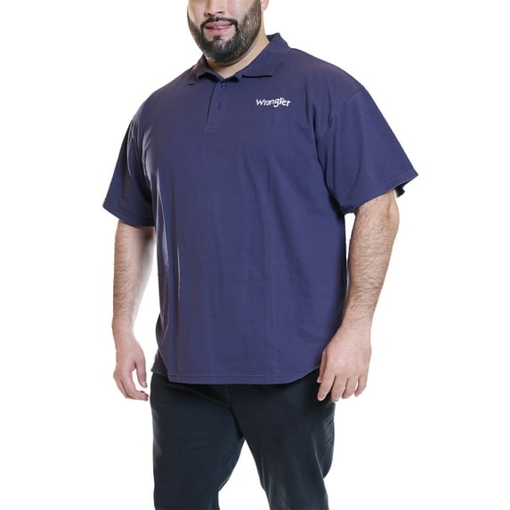 Wrangler Men's Big and Tall Short Sleeve Polo Shirt ,Big sizes up to 6XL and Tall sizes up to 4XT