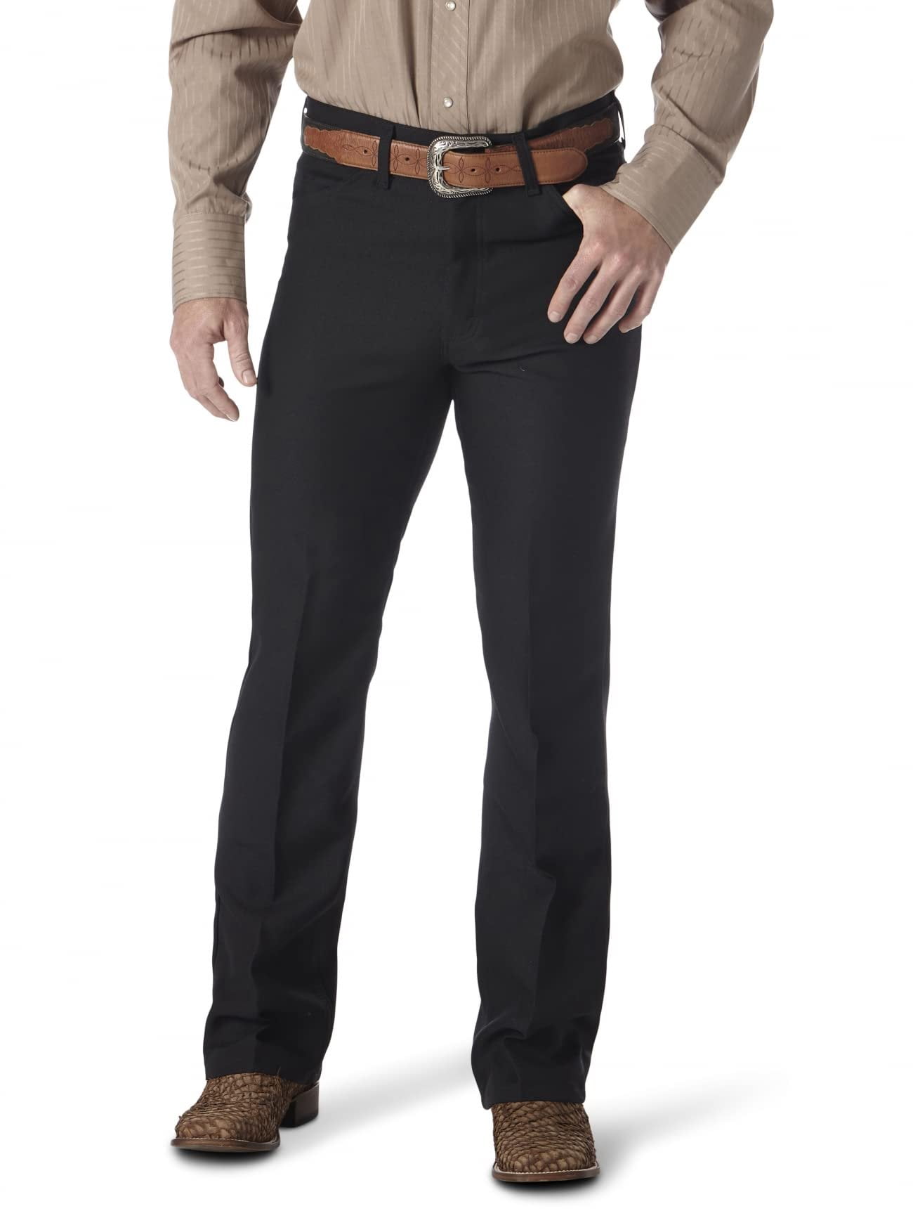 Wrangler Men's Black Cowboy Twill Dress Jean with Stretch, Sizes 40 x 30