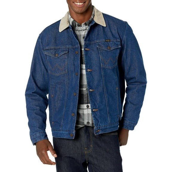 Wrangler® Men's Blanket Lined Prewashed Indigo Denim Jacket 74270PW