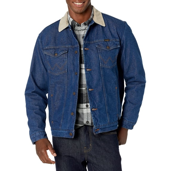 Wrangler® Men's Blanket Lined Prewashed Indigo Denim Jacket 74270PW