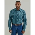 thumbnail image 1 of Wrangler® Men's Blue Stripes Classic Fit Button Down Shirt 2330368, 1 of 4
