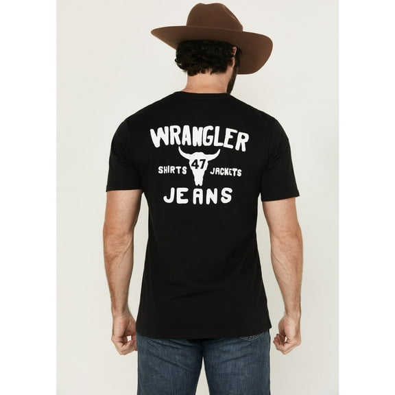 Wrangler Men's Boot Barn Steer Head Logo Short Sleeve Graphic T-Shirt - 112366149 US