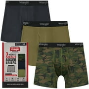 Wrangler Mens Breathable Mesh Boxer Briefs, 3 Pack
