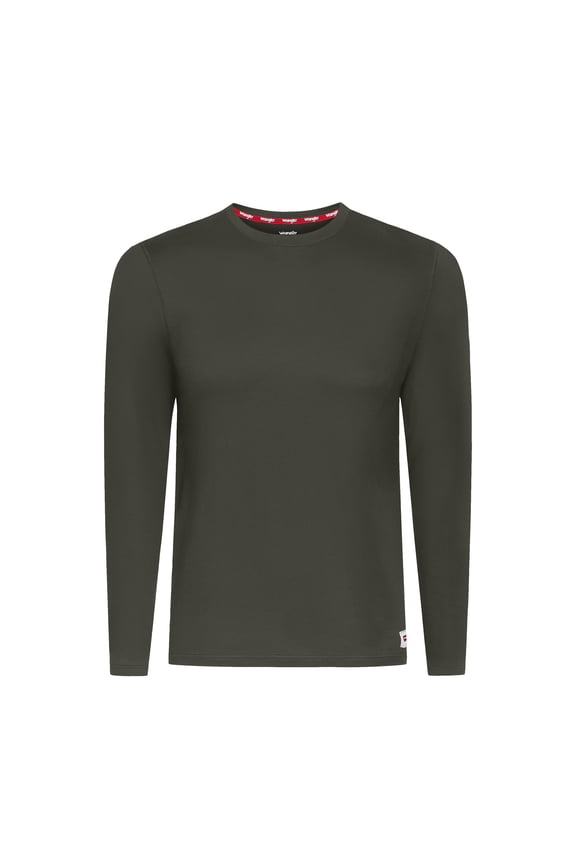 Brushed Performance Top Base Layer for Men, Thermal Fabric Long Sleeve Shirt, M-2XL