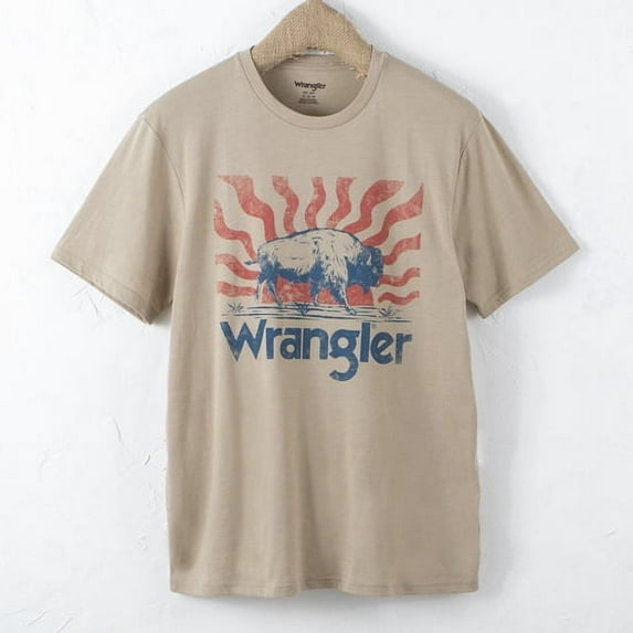 Wrangler Men's Buffalo Logo Short Sleeve Graphic Print T-Shirt - 112344130 Medium US