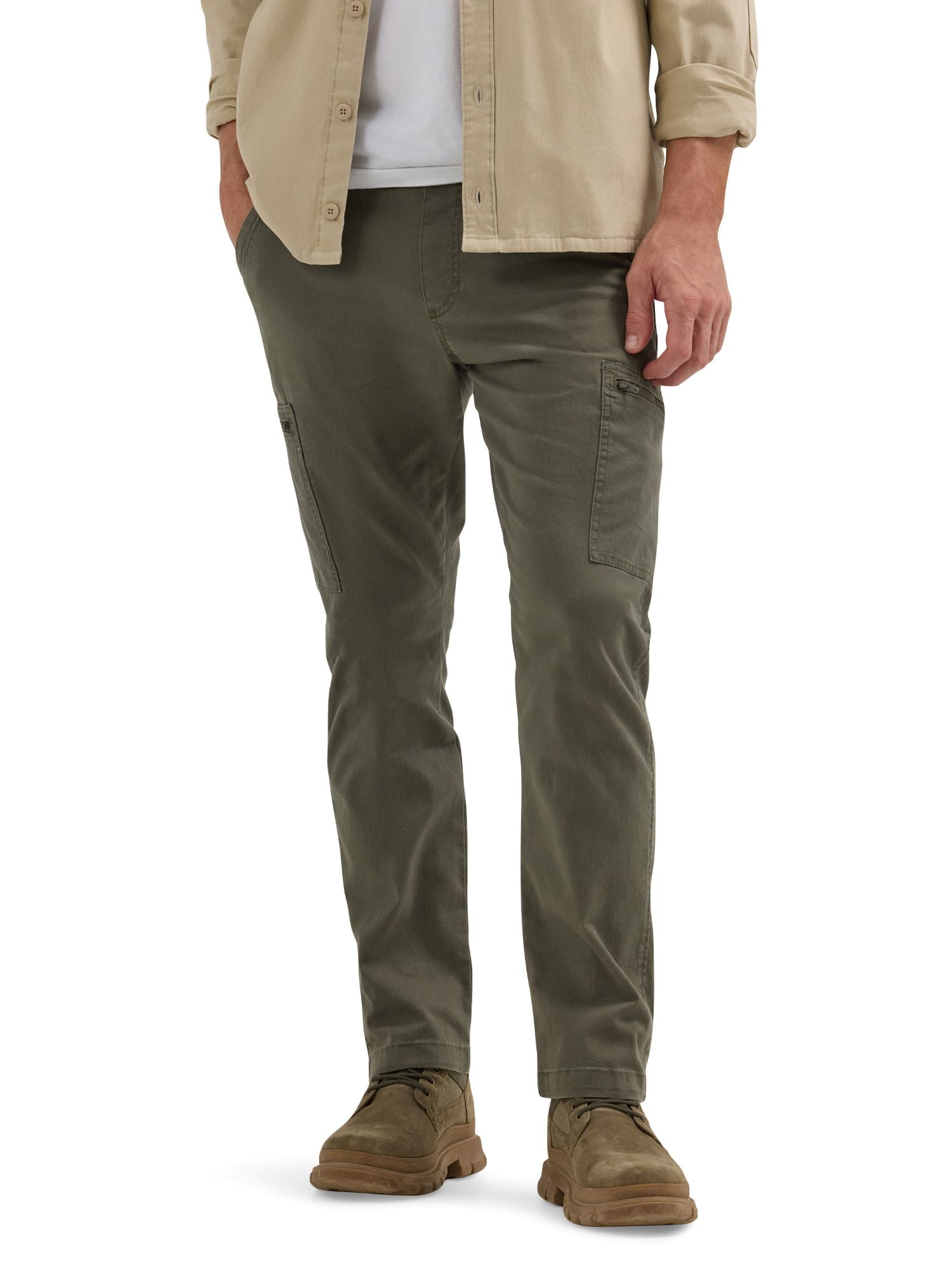 cargo denim pant w white drawstring