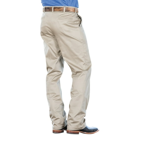 Wrangler Mens Riata Khaki Flat Front Pant